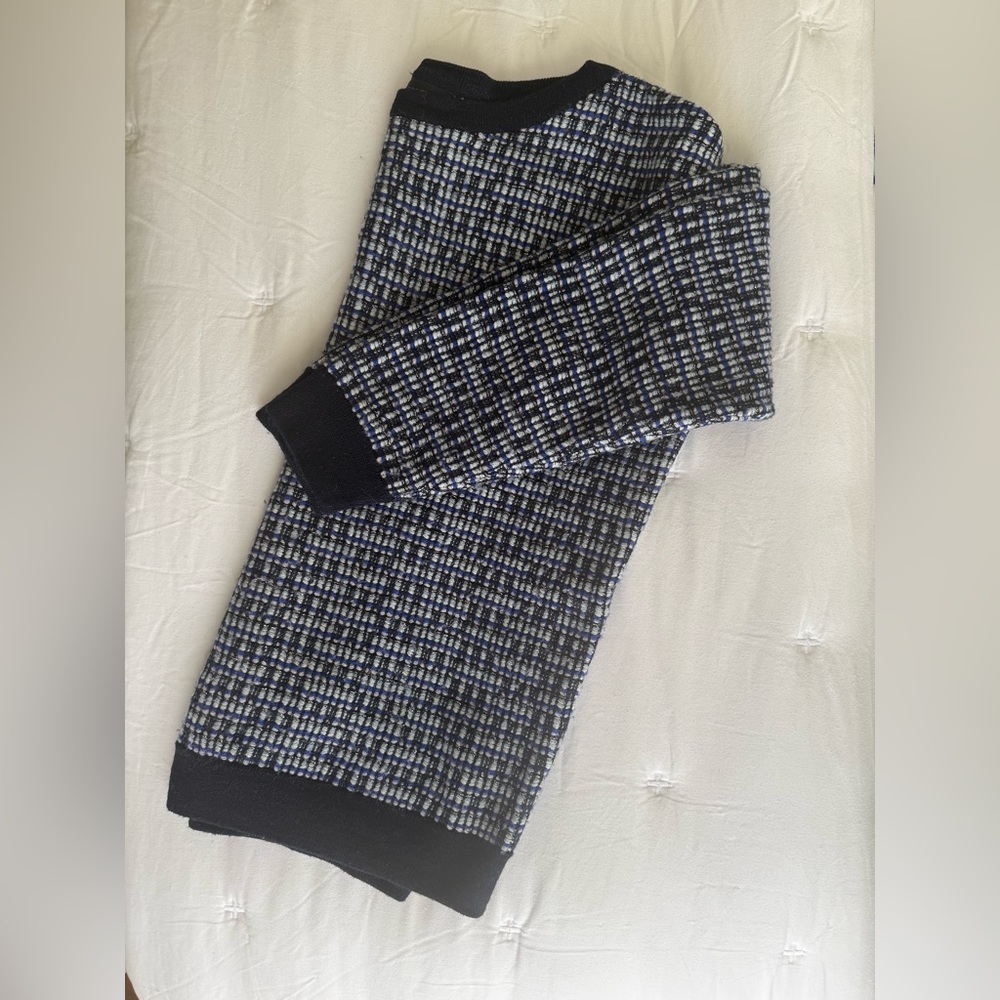 J Crew Pullover Sweater in Navy Tweed Size Small
